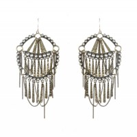 Cabouchon Hoop Earrings