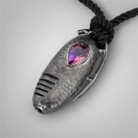 Кулон из серебра с аметистом Кулон из серебра с аметистом