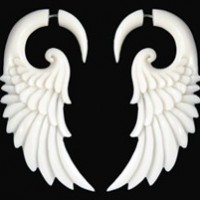 Серьга-обманка из кости
