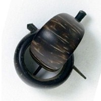 Серьги из кокоса чёрные