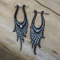 Серьги из рога буйвола Серьги из рога буйвола