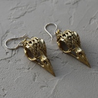 Латунные серьги в форме черепа