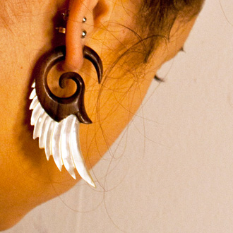 Серьга-Обманка Крыло