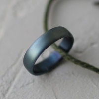 Кольцо из титана матовое