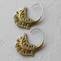 Серьги из латуни с посеребрённой дужкой