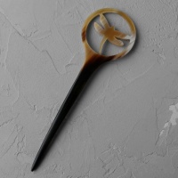 Резная шпилька для волос из рога буйвола